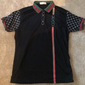 “Gucci” 2 button Polo top